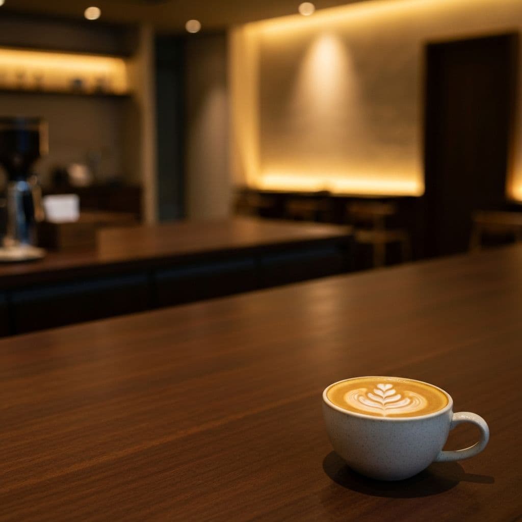 Xícara de café Justo pronta pra servir
